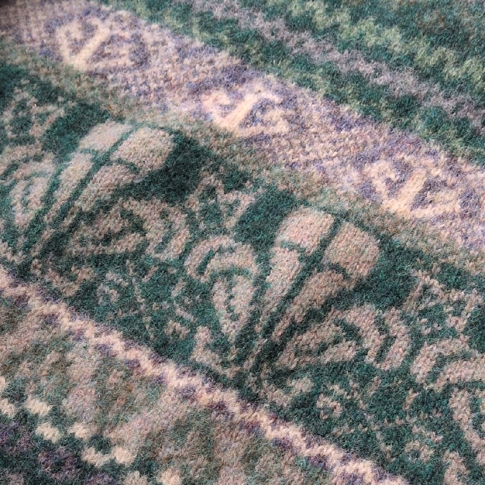 Vintage British Wool Craftcentre Cymru Crew Neck Sweater with Anchor Pattern,M - Picture 10 of 11